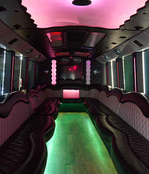 spacious party bus rental